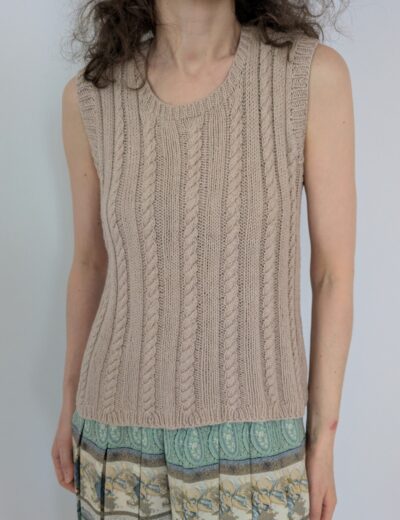 Strickweste, beige, Gr.S