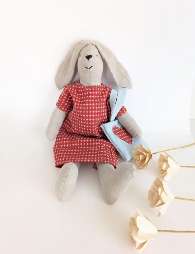 Handgefertigte Upcycling - Stoffpuppe 0+