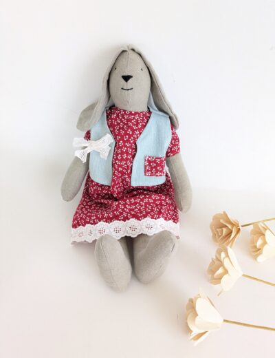 Handgefertigte Upcycling -Stoffpupppe 0+