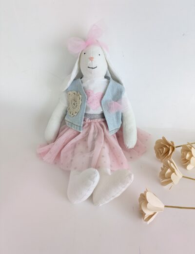 Handgefertigte Upcycling-Stoffpuppe 0+