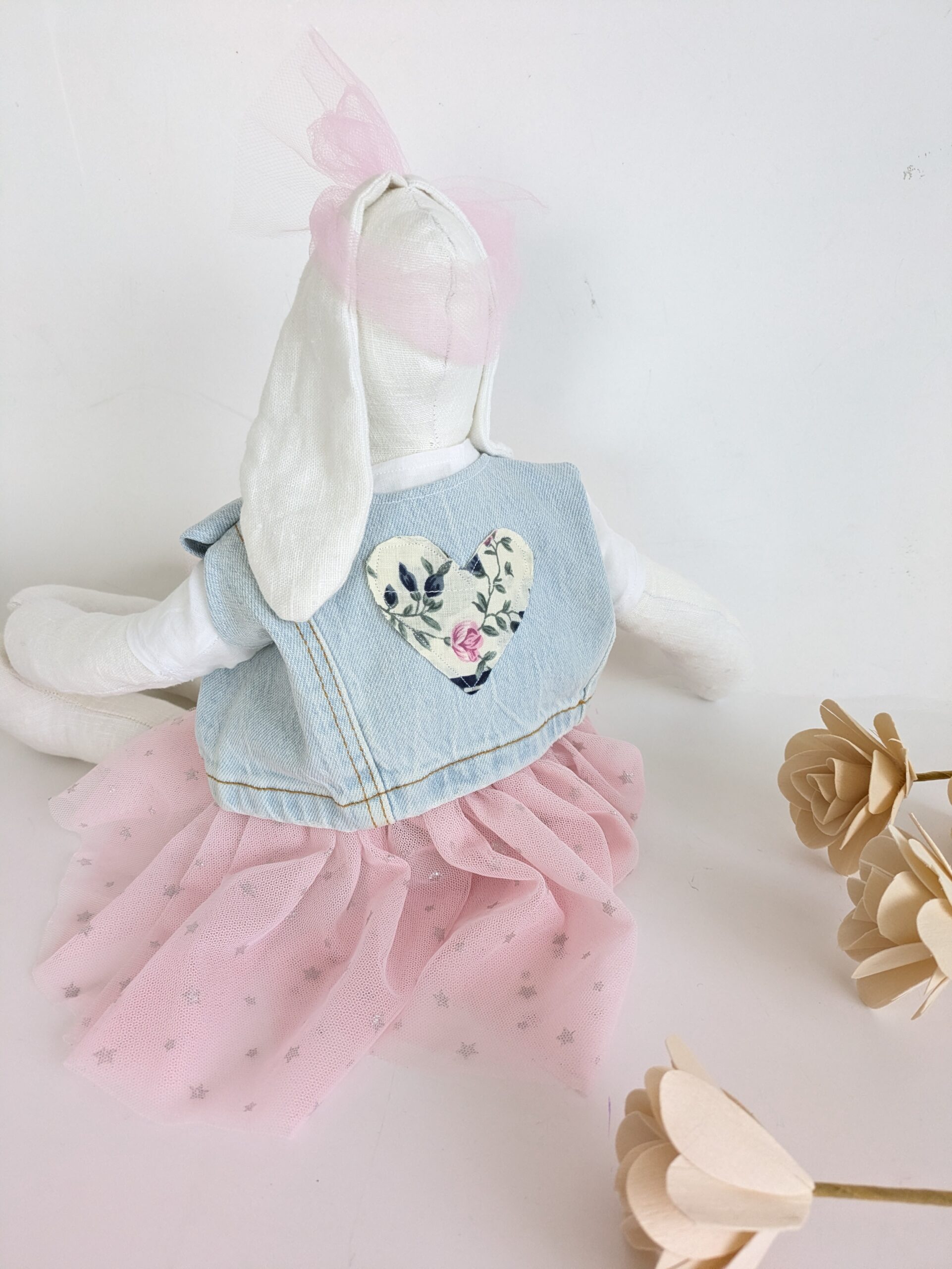 Handgefertigte Upcycling-Stoffpuppe 0+ – Bild 2