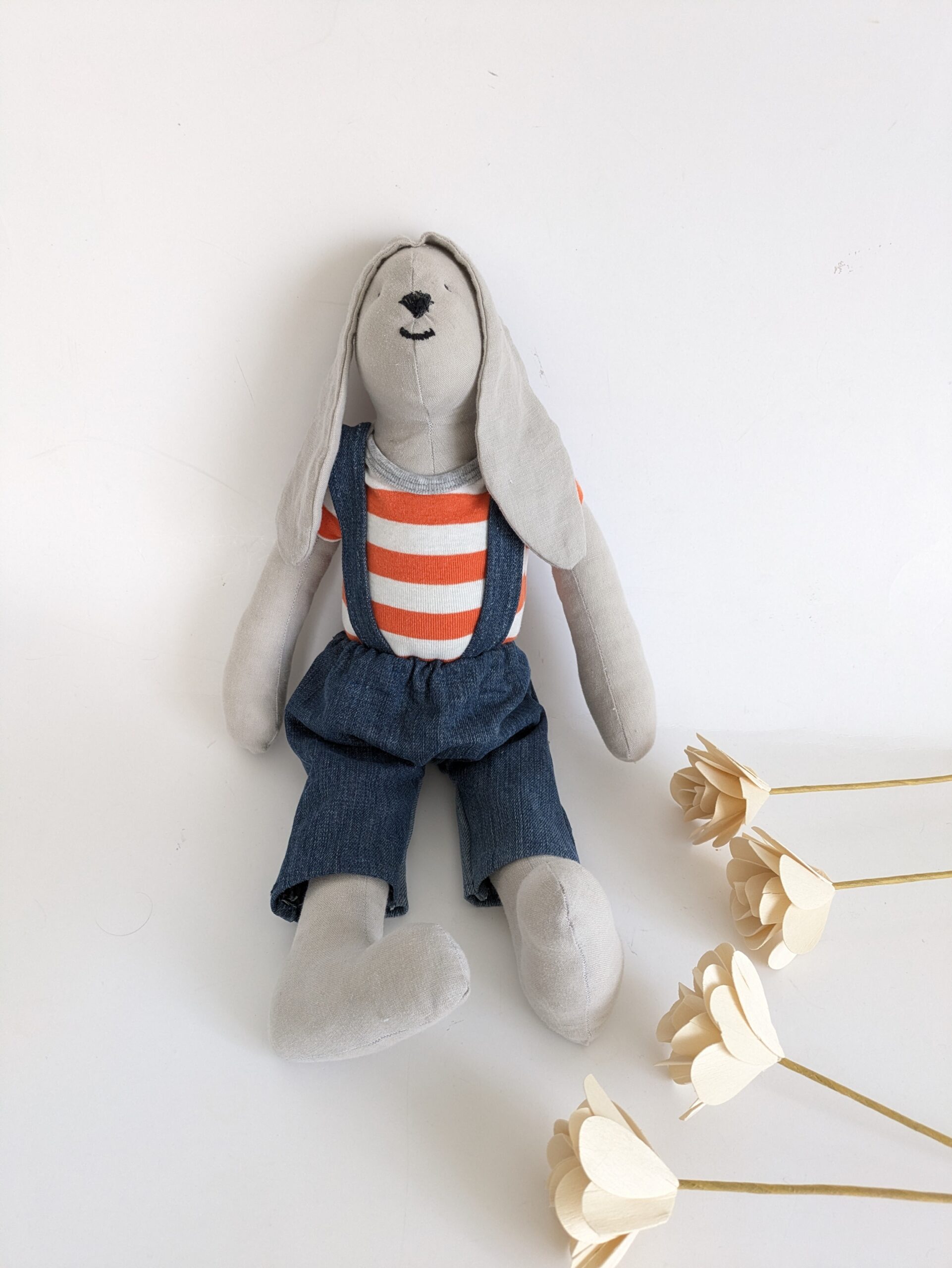 Handgefertigte Upcycling- Stoffpuppe 0+