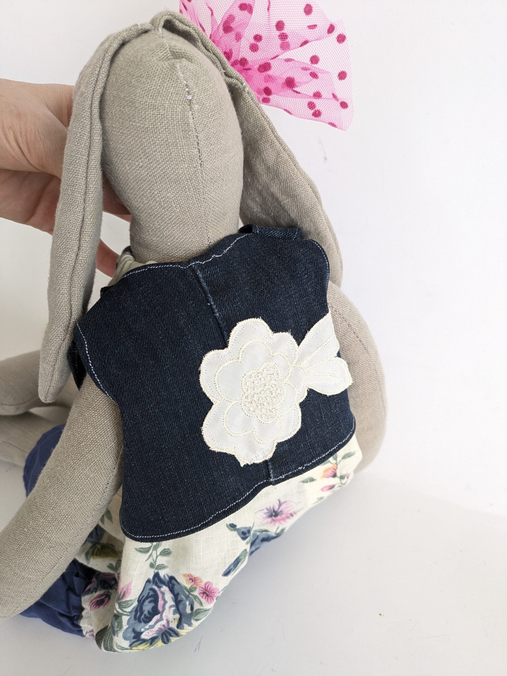 Handgefertigte Upcycling - Stoffpuppe 0+ – Bild 4
