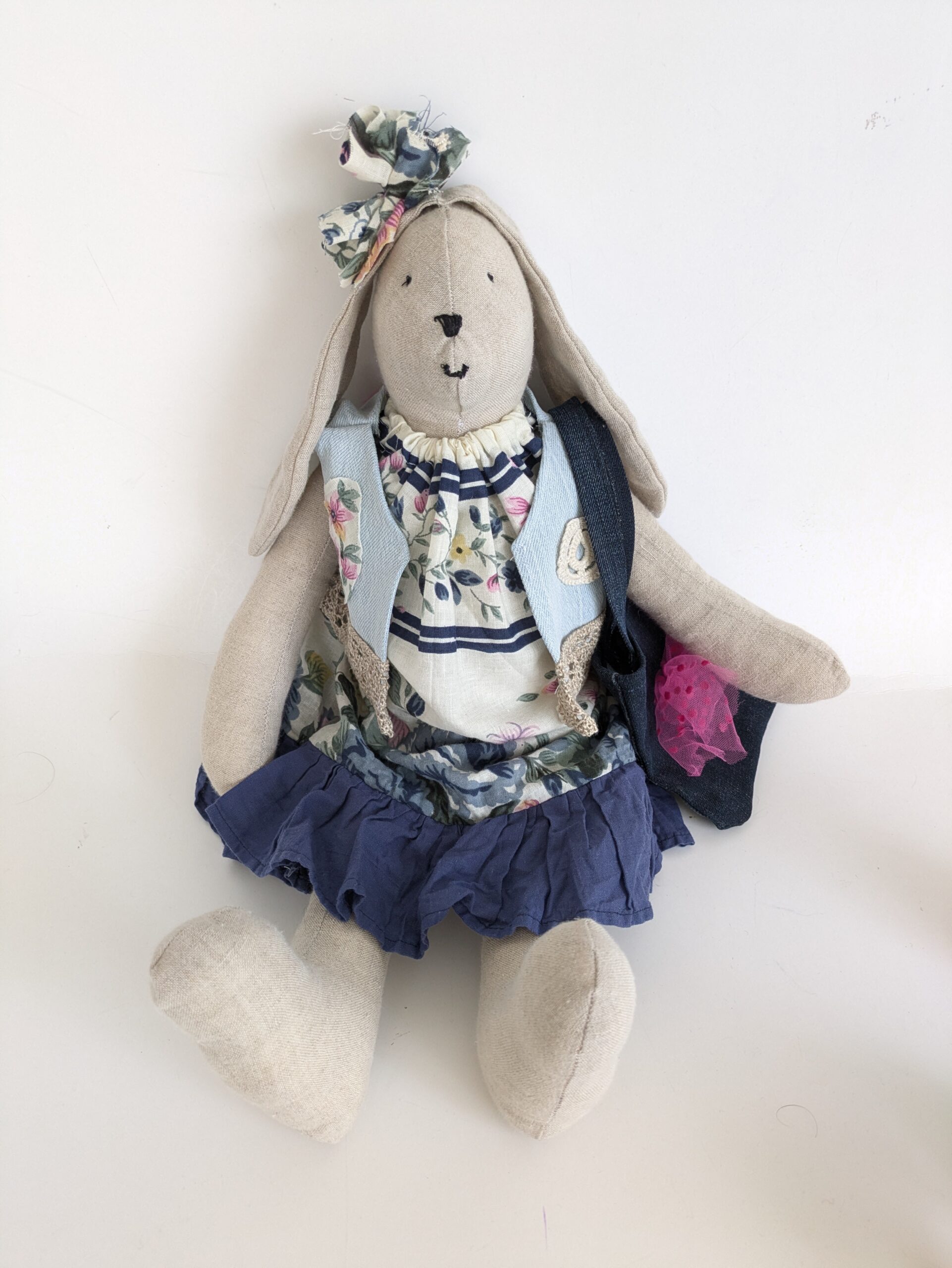 Handgefertigte Upcycling - Stoffpuppe 0+