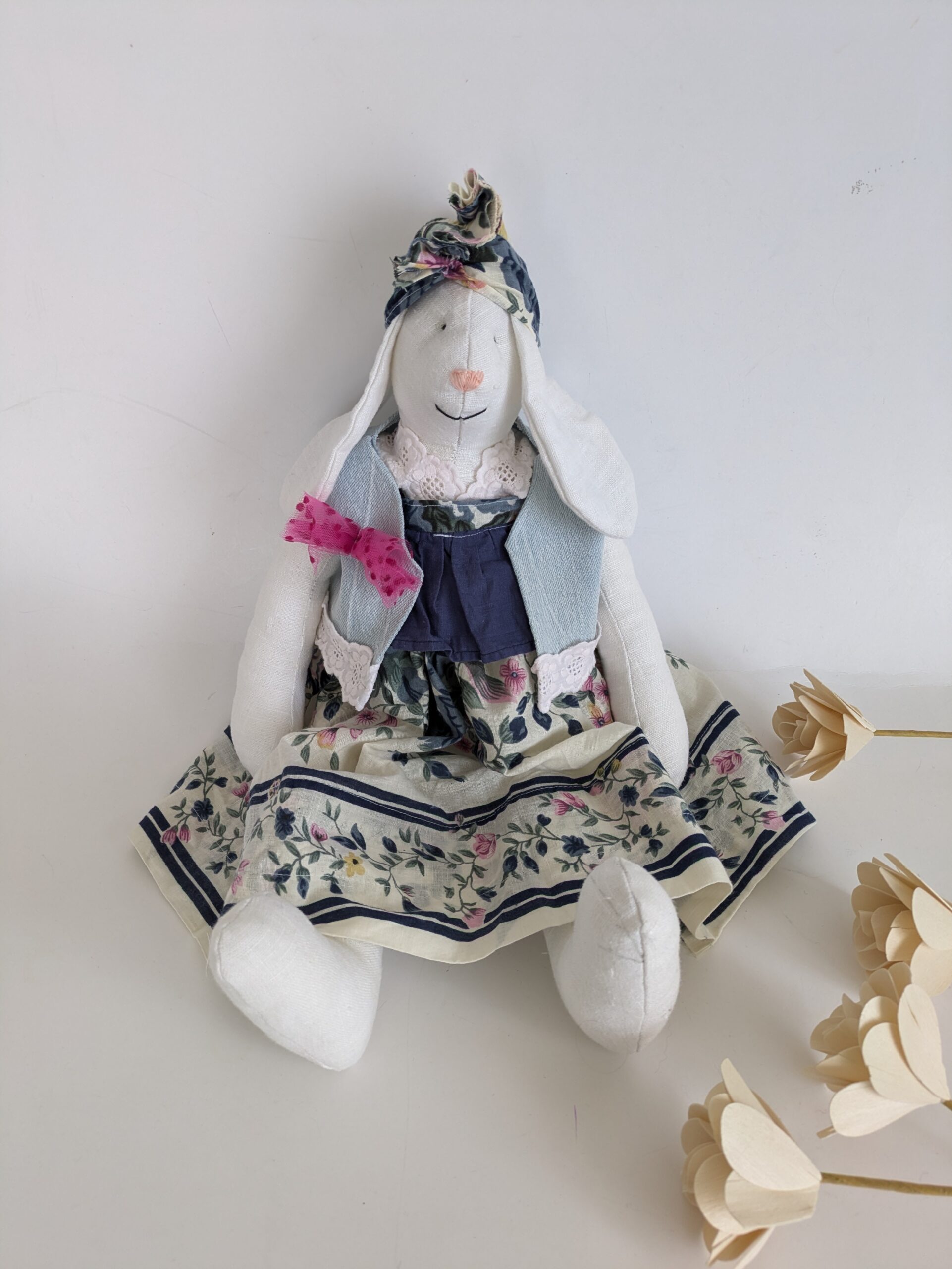 Handgefertigte Upcycling- Stoffpuppe 0+