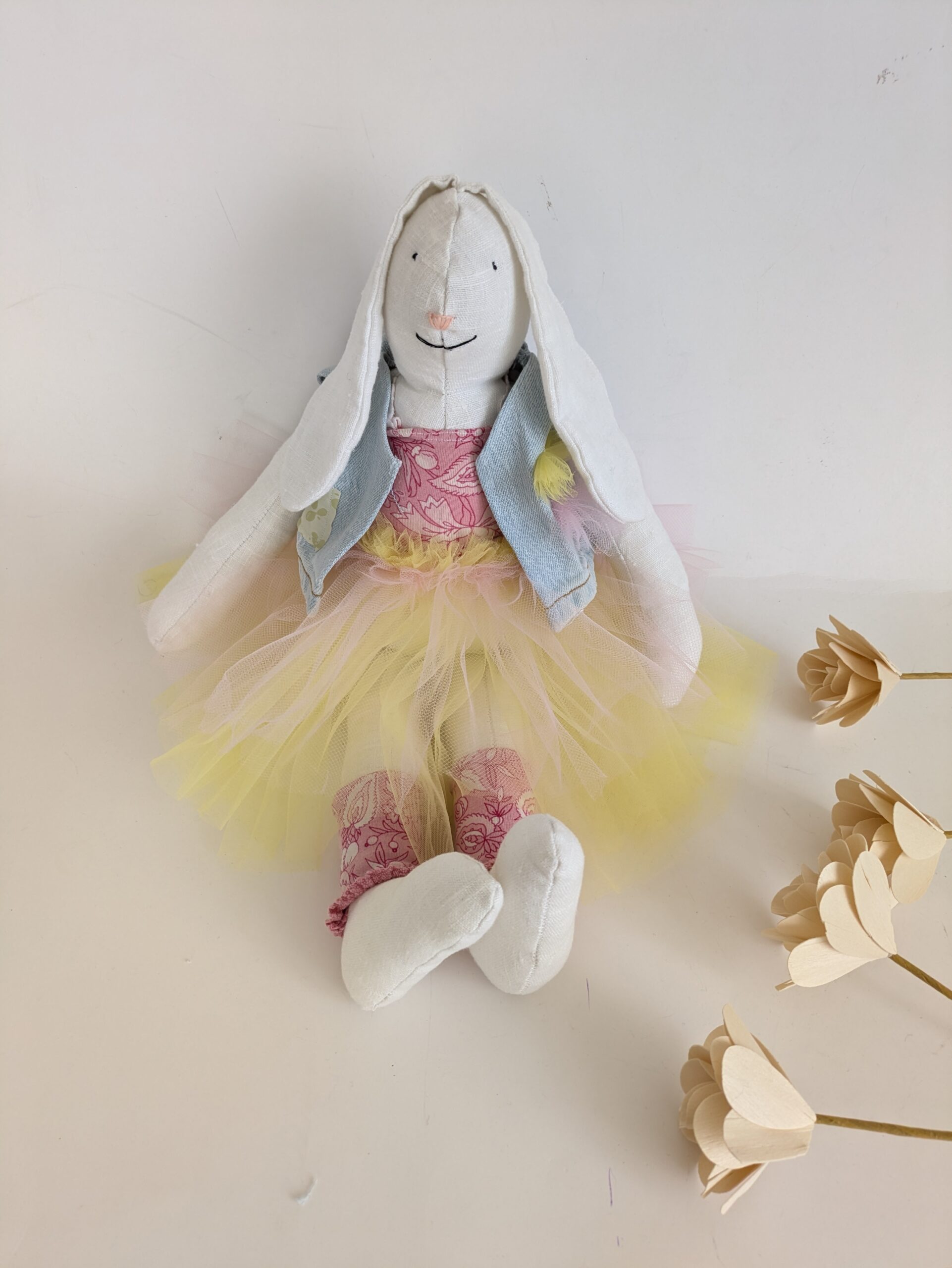 Handgefertigte Upcycling- Stoffpuppe 0+