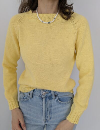 Gelber Strickpullover Gr.XS