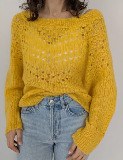 Gelber Strickpullover Selected Homme Gr.M