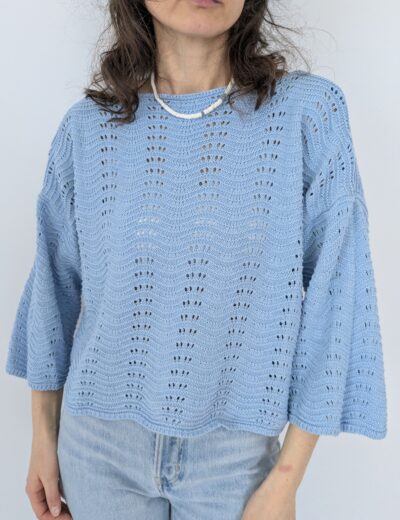 Blauer Strickpullover Gr.M
