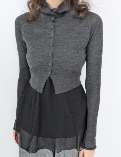 dünner grauer Pullover Gr. XS