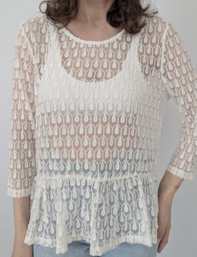 Bluse mit Rüschen von Cubus Gr.M