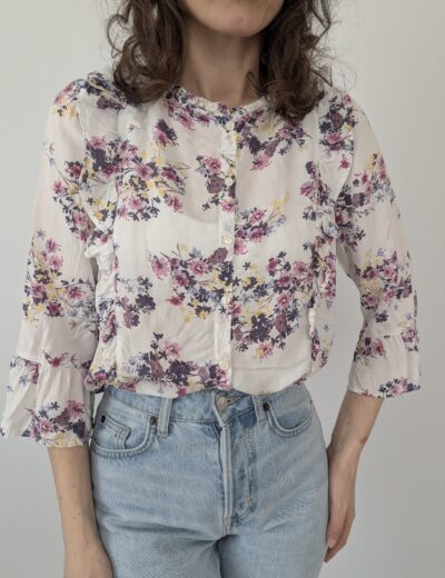 Bluse mit Blumenmuster Gr. 36