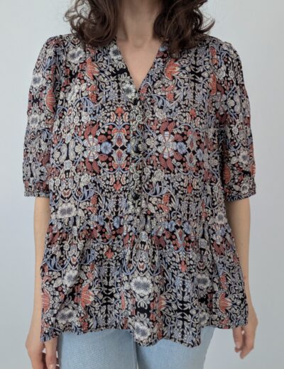Bluse mit Blumenmuster von Kaffe Gr.40