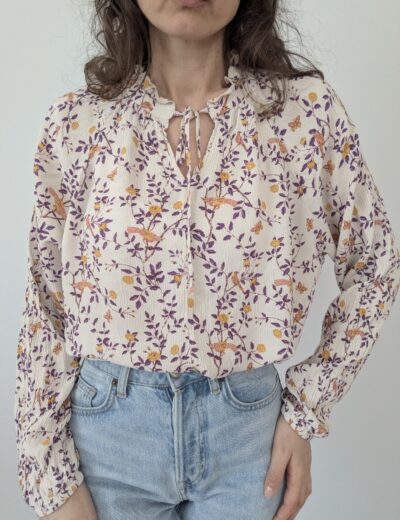 Bluse mit Blumenmuster Gr.L