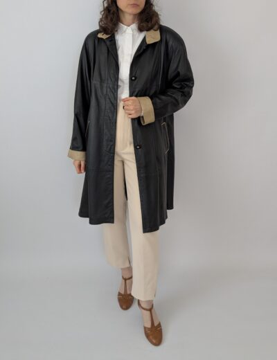 Ledermantel Vintage Gr.40