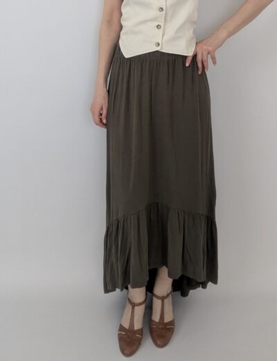Asymmetrischer Rock Khaki , Gr.L