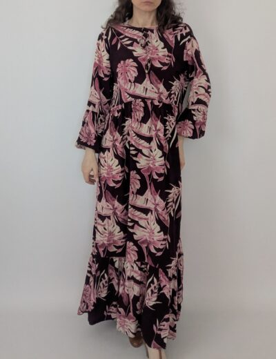 Kleid mit Rüschen und Blumenmuster Gr. 42