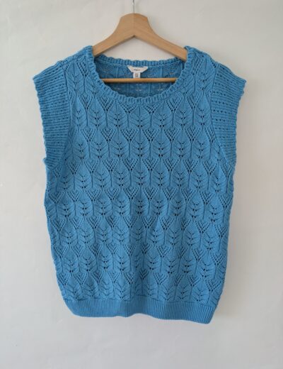 Blaue Strickweste Gr. S