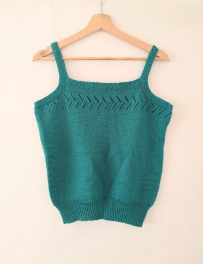Strickbluse in Türkis Gr.S