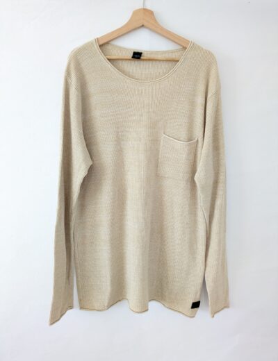 Baumwollpullover, beige Gr. XXXL