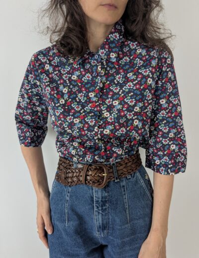 Baumwollbluse mit Blumenmuster Gr.M