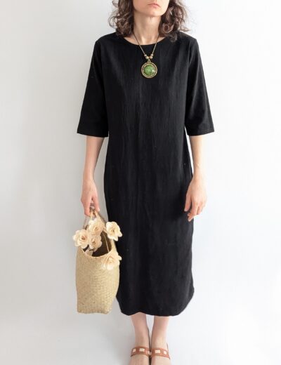 Schwarzes Midikleid Gr. 36