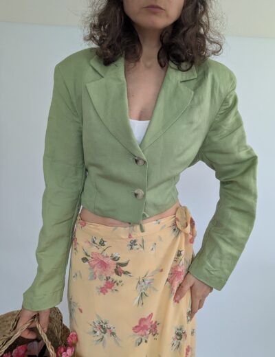 Kurze Leinenjacke von Bershka Gr.M