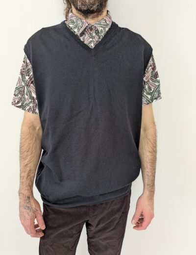 Wollweste, marineblau Gr.56/XXL