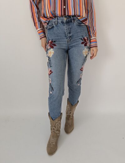 Jeanshose mit Stickerei Gr. XXS, 25/30
