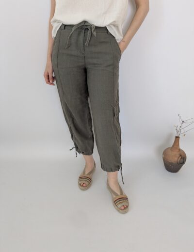 Leinenhose Khaki, Gr.36