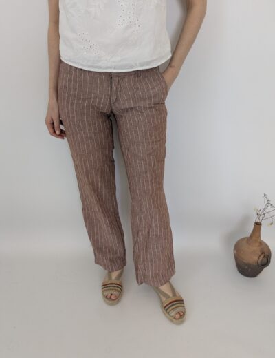 Gestreifte Leinenhose Gr.34