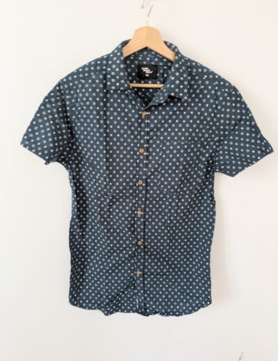 Herren Kurzarmhemd Cedar Wood State, 100% Baumwolle, Gr. XS Navy Sterne-Print