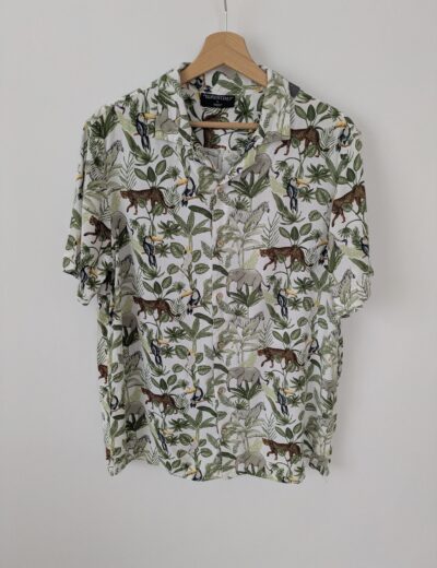 Hemd kurzarm Dschungel Print, Gr.L