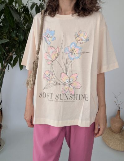 T-Shirt mit Blumenmuster Gr.XL