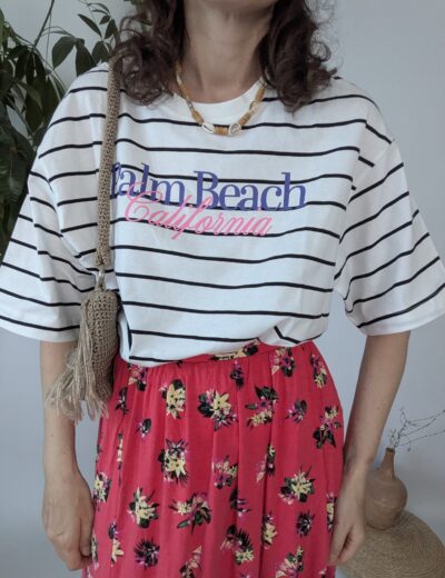 Gestreiftes T-shirt aus Baumwolle Gr.XL