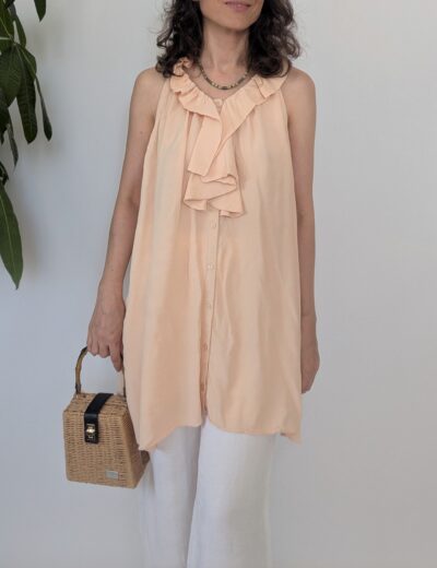 Lockere Bluse mit Rüschen , Ganni Gr. L/XL