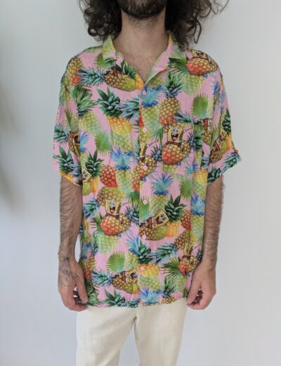 Hemd „Divided by H&M" – SpongeBob Ananas Print, Gr. L/XL