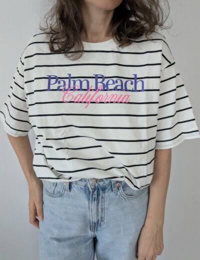 Gestreiftes T-shirt aus Baumwolle Gr.XL