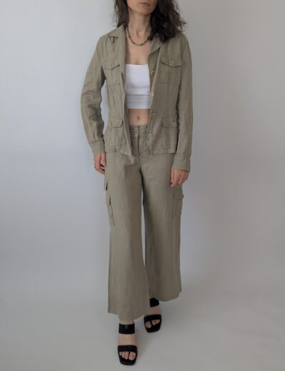 Leinen-Set 3 , Rock+Hose+Jacke, s. Olivier Gr.S