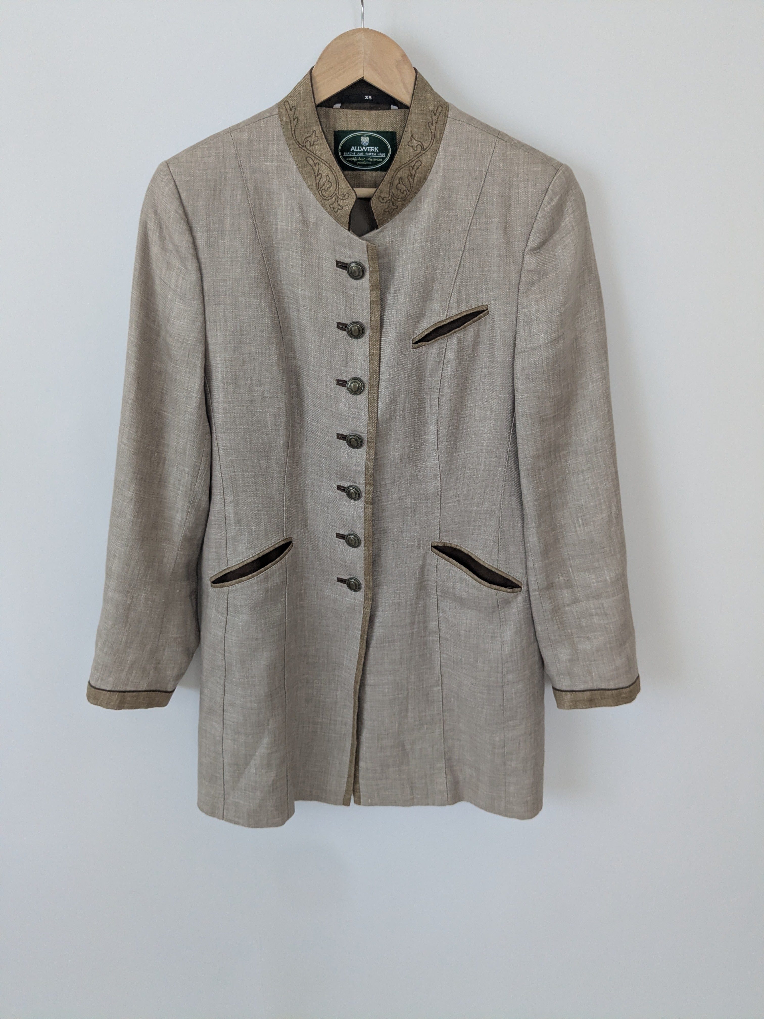 Allwerk Trachtenjacke – Leinen, Gr. 38, sehr guter Zustand – Bild 3