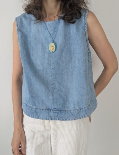 Jeansbluse Gr. M/L