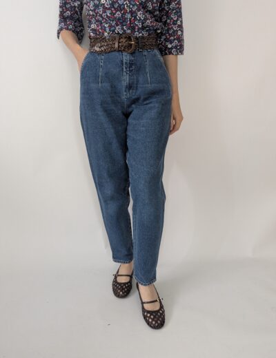 Jeanshose mit Stickerei, Vintage Gr.38