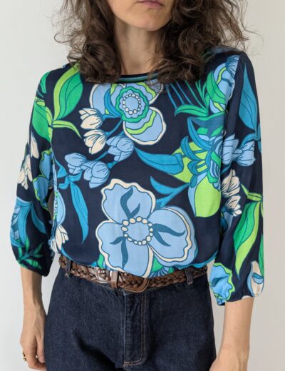 Bluse mit Blumenmuster aus Viskose, Batty Barclay , Gr.38