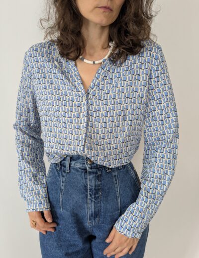 Gemusterte Bluse aus Viskose Gr.40