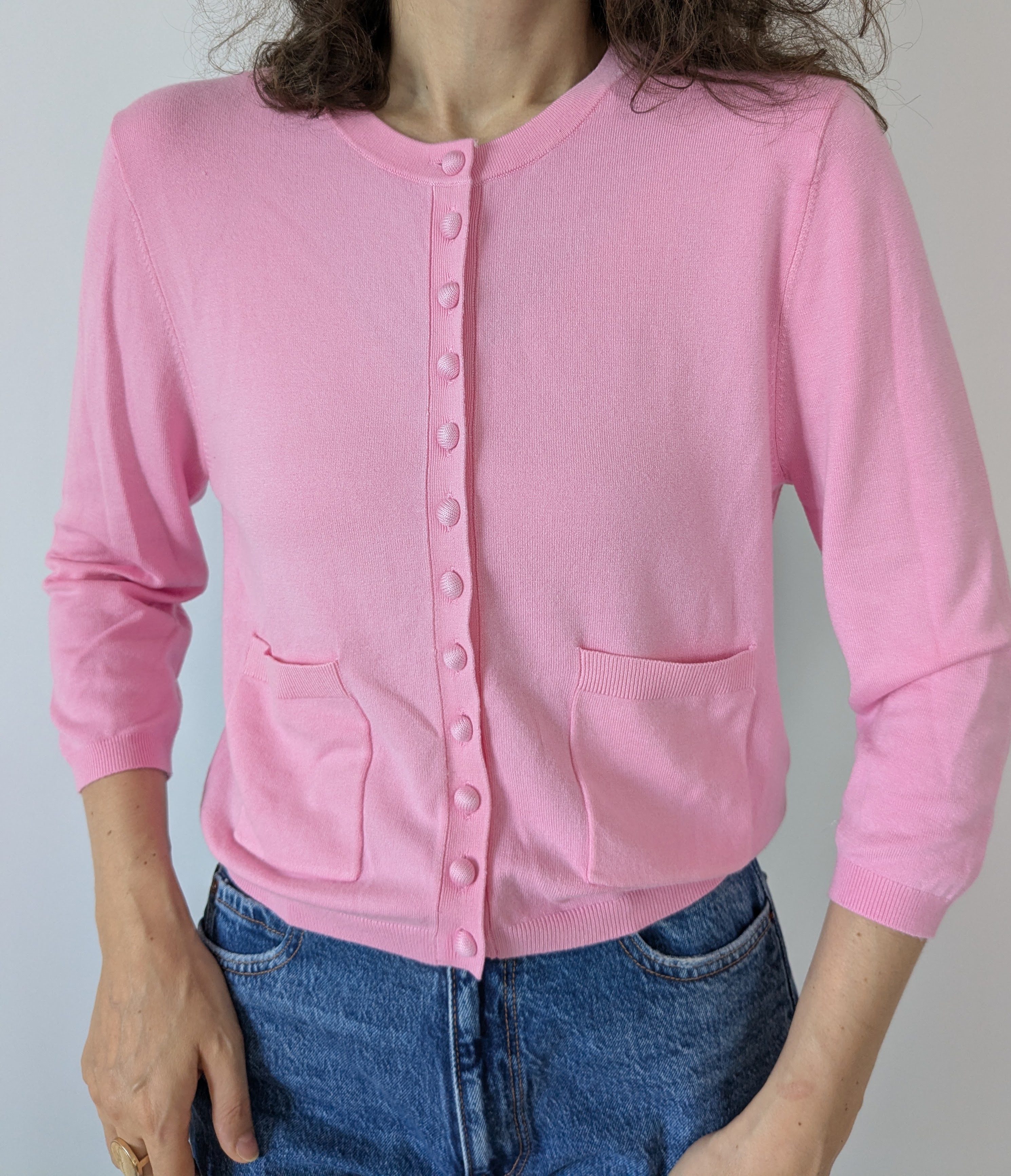 Rosa Pullover mit Knöpfen, Zara Gr.M