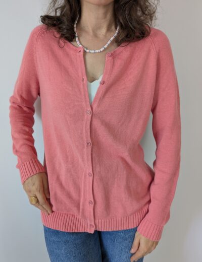 Leinenstrickjacke in Pastellfarben Gr. M, new look