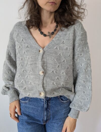 Grauer Strickpullover Gr. M