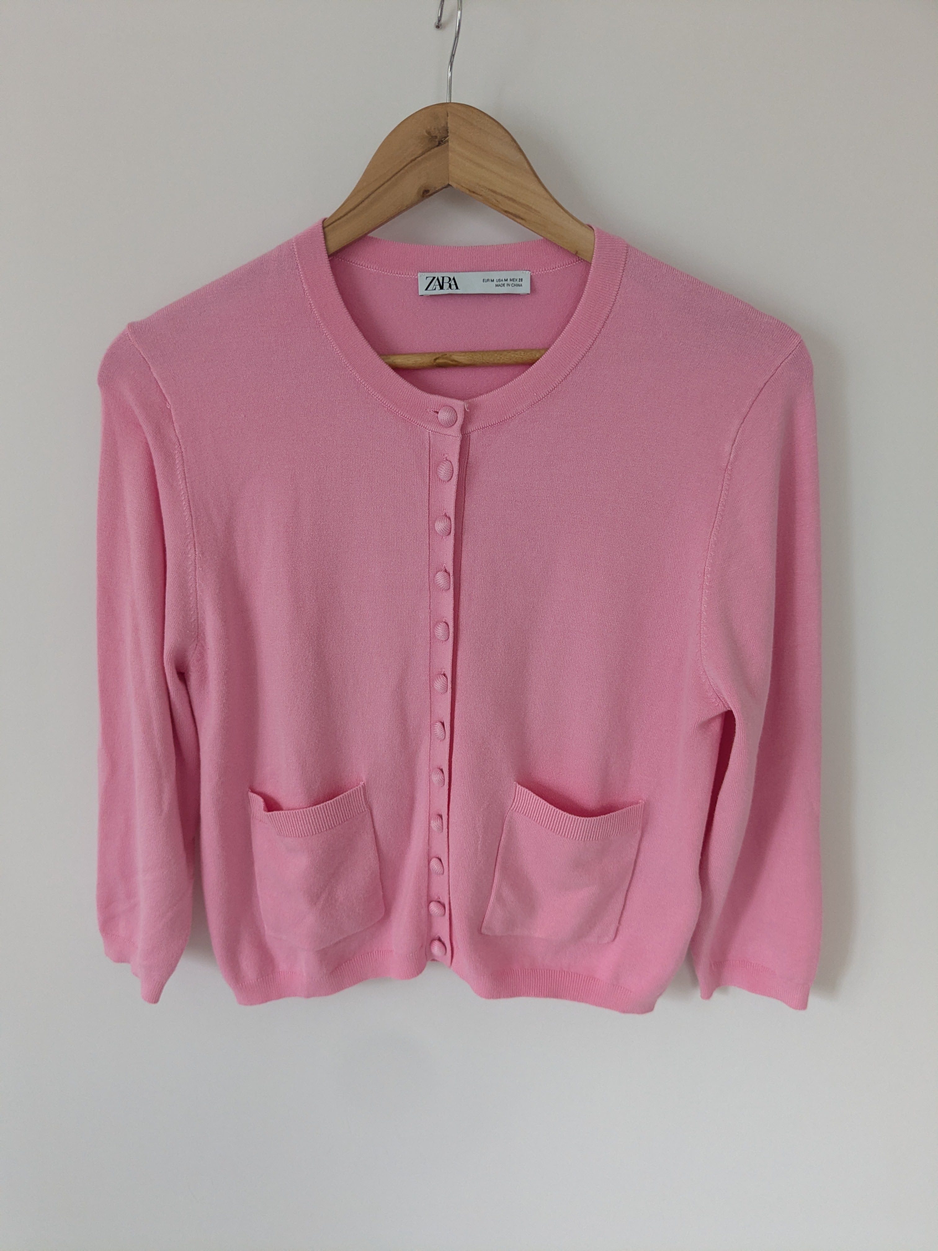 Rosa Pullover mit Knöpfen, Zara Gr.M – Bild 2
