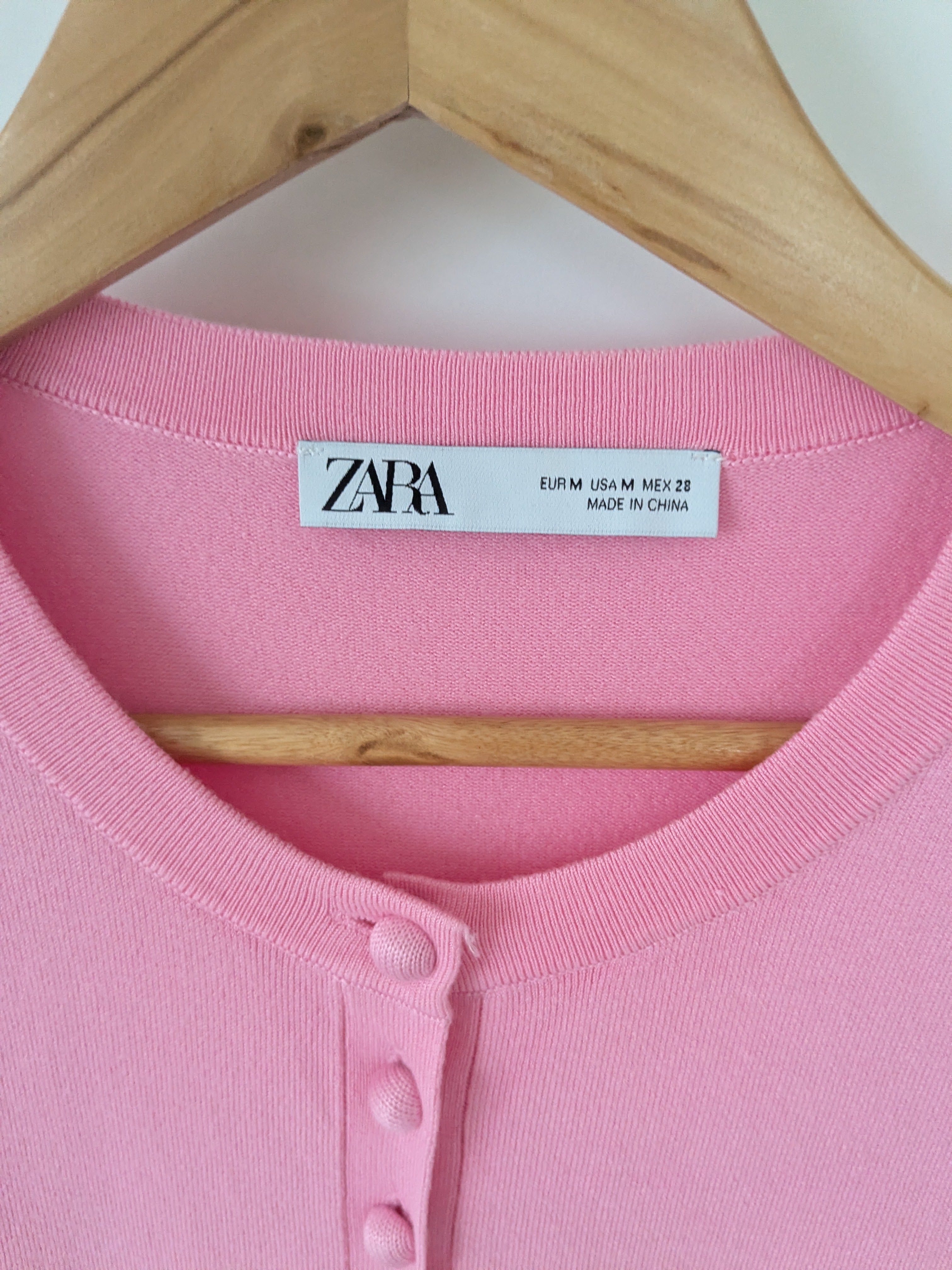 Rosa Pullover mit Knöpfen, Zara Gr.M – Bild 3