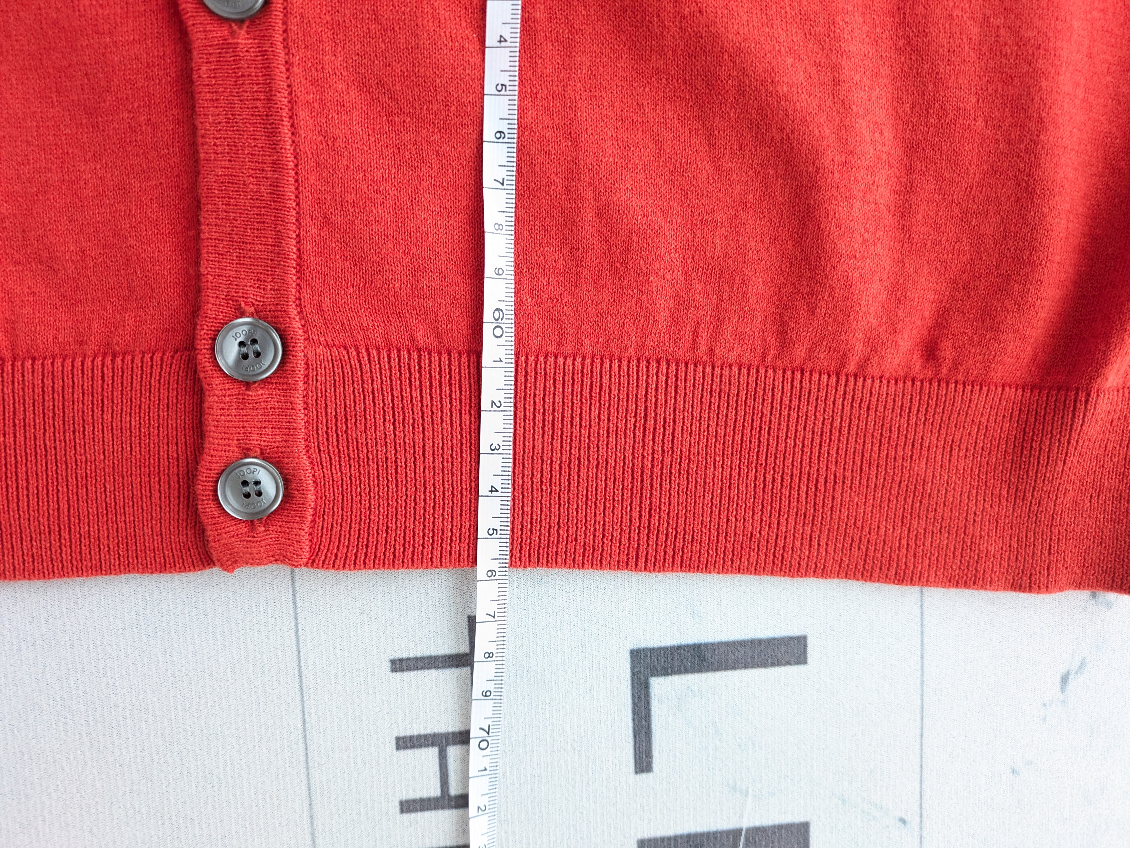 JOOP! Strickjacke Cardigan Orange-Rot Herren Gr.M – Bild 2